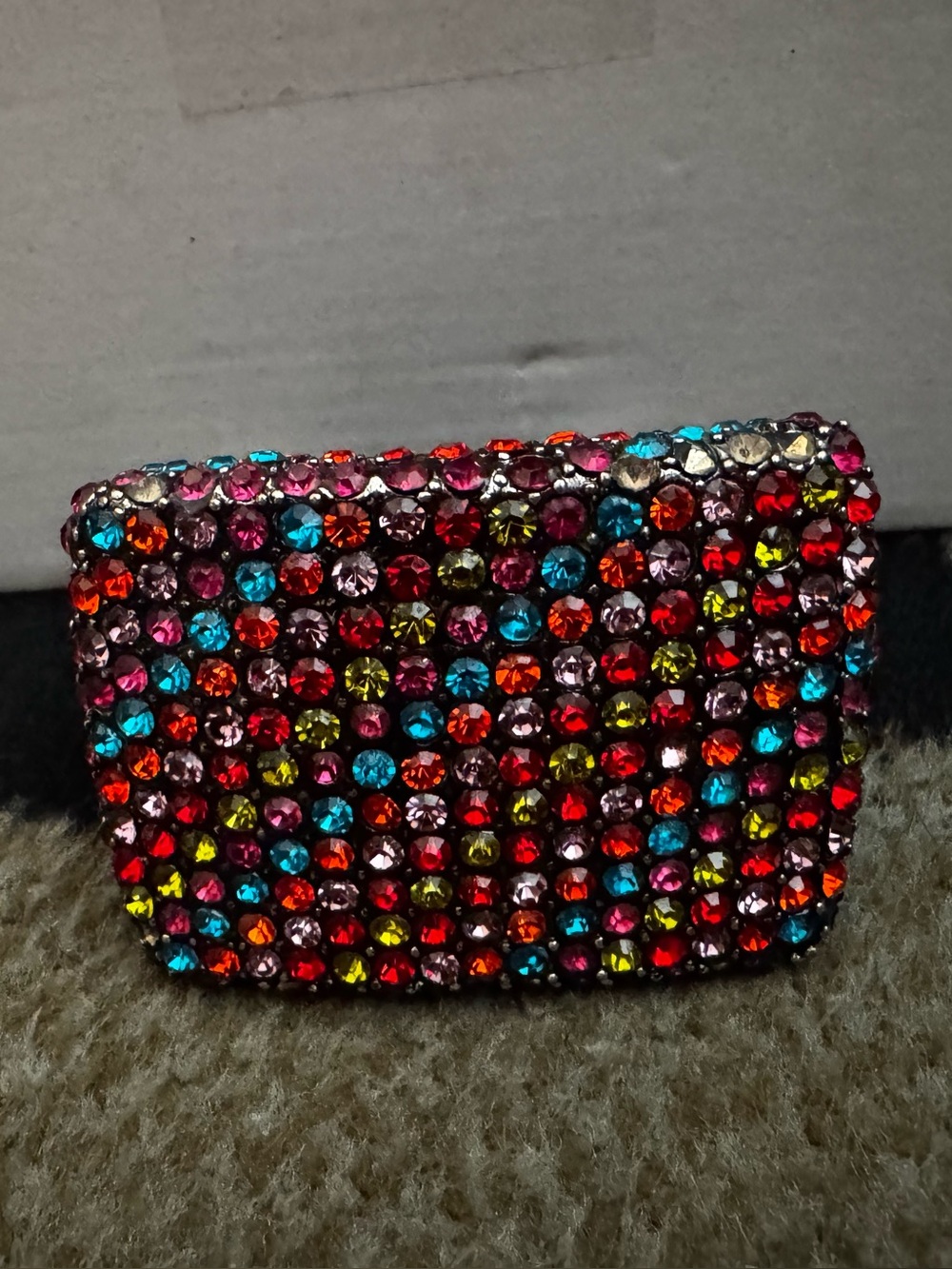 Dramatic Huge Bold Multicolor Crystal Embellished Big Hinged Cuff Bracelet